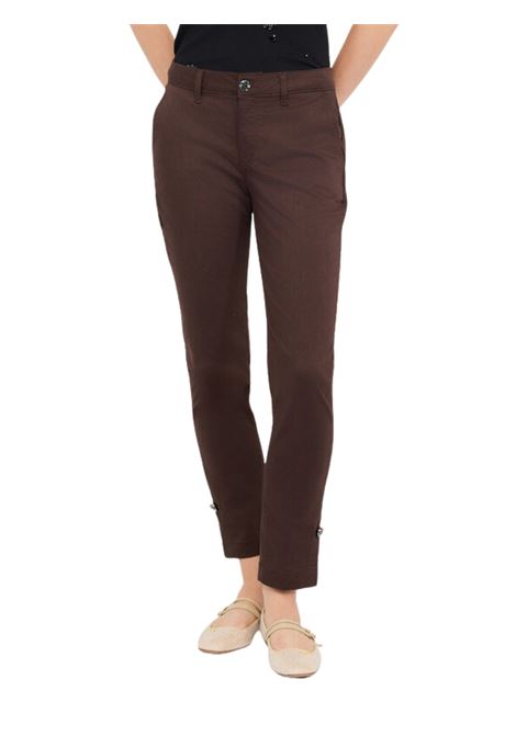 Pantaloni chino slim fit CIOCCOLATO Liu Jo | MF5401T714490915